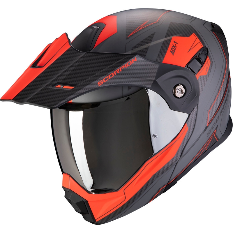 Klappbarer Endurohelm Scorpion ADX-1 Tucson grau-rot Ausverkauf