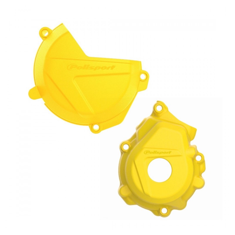 Clutch and ignition cover protector kit POLISPORT gelb