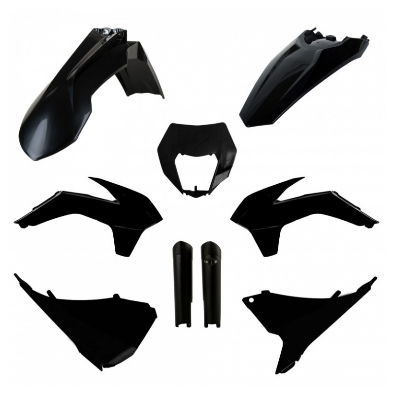 Satz Kunststoffteile POLISPORT schwarz für KTM XC-W 300 2014-2015