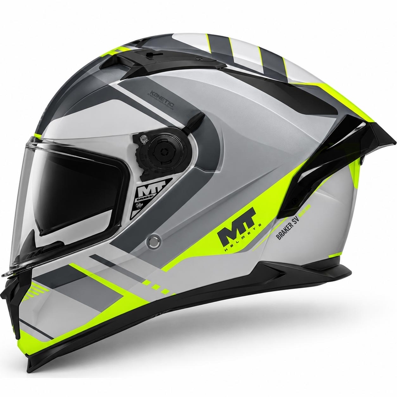 Integralhelm MT Braker SV Inception C2 grau-fluoreszierend gelb