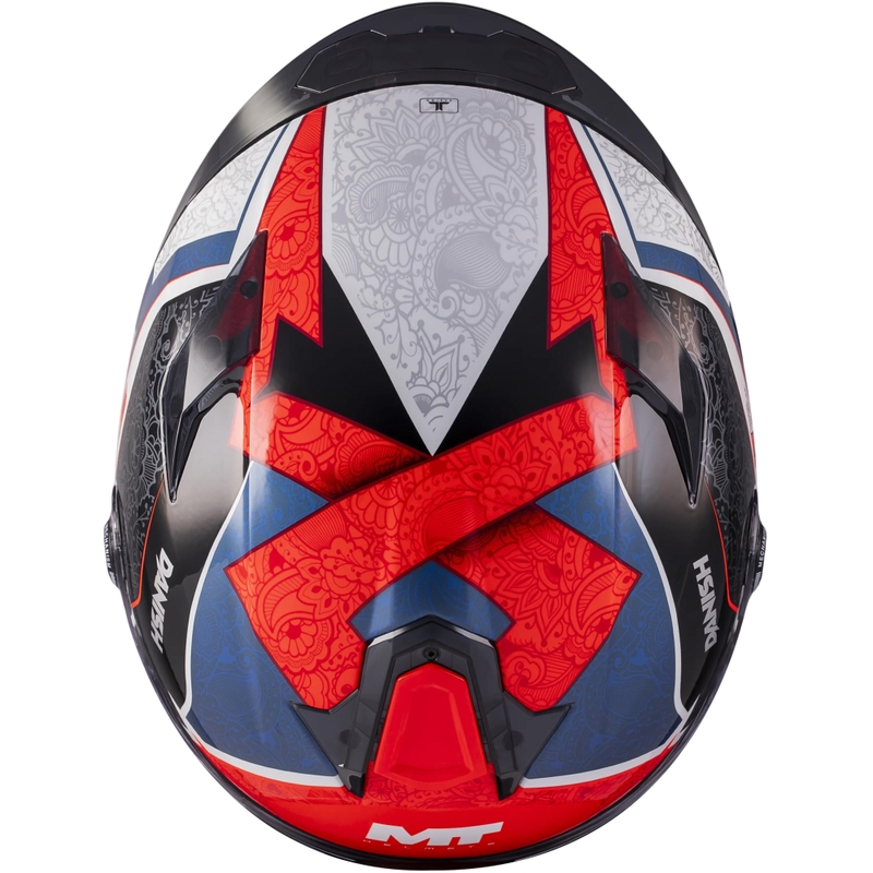 Integralhelm MT Targo S Danish_26_Season C5 rot-blau-grau