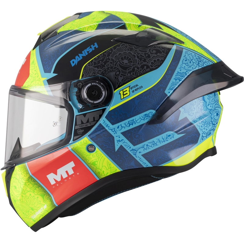 Integralhelm MT Targo S Danish_26_Brasil C3 blau-fluoreszierend gelb-rot