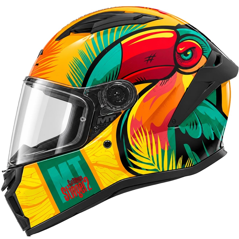 Integralhelm MT Stinger 2 Caribbean C3 grün-gelb