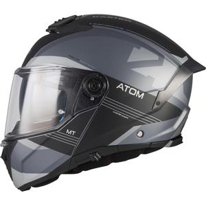 Klappbarer Motorradhelm MT Atom 2 SV Kaster C2 matt schwarz-grau