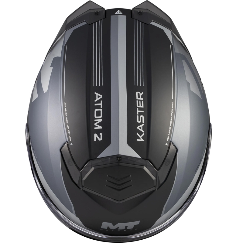 Klappbarer Motorradhelm MT Atom 2 SV Kaster C2 matt schwarz-grau
