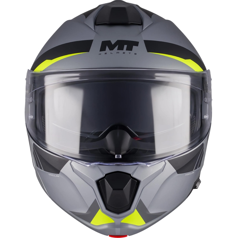 Klappbarer Motorradhelm MT Genesis R SV Cheeky C3 schwarz-grau-fluoreszierend gelb