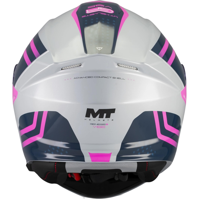 Klappbarer Motorradhelm MT Genesis R SV Vibe C8 grau-blau-rosa