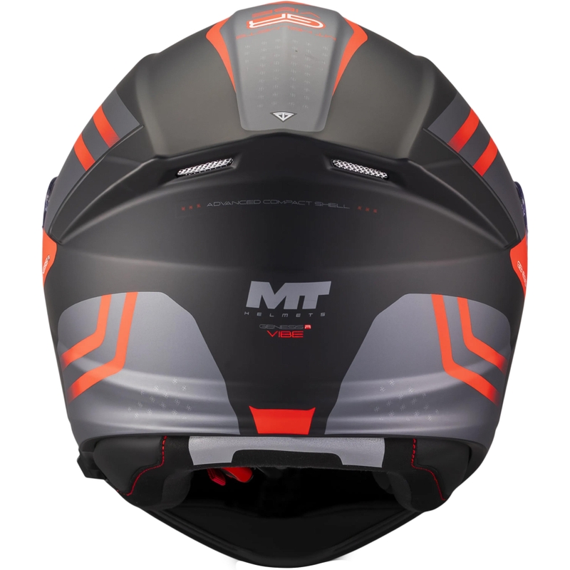 Klappbarer Motorradhelm MT Genesis R SV Vibe B5, matt schwarz-grau-rot