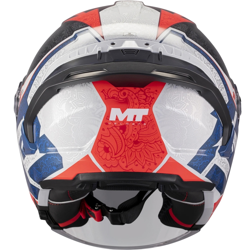 Offener Motorradhelm MT Cosmo SV Danish 26 Season C5 blau-rot-weiß-schwarz