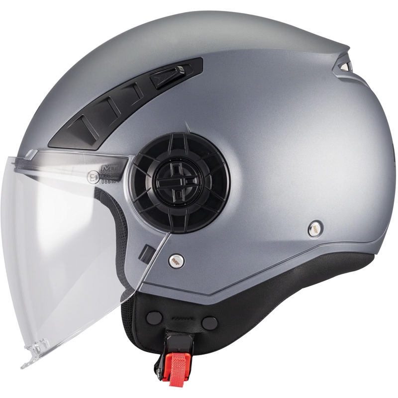 Offener Motorradhelm MT Aeris Pure A2, mattgrau