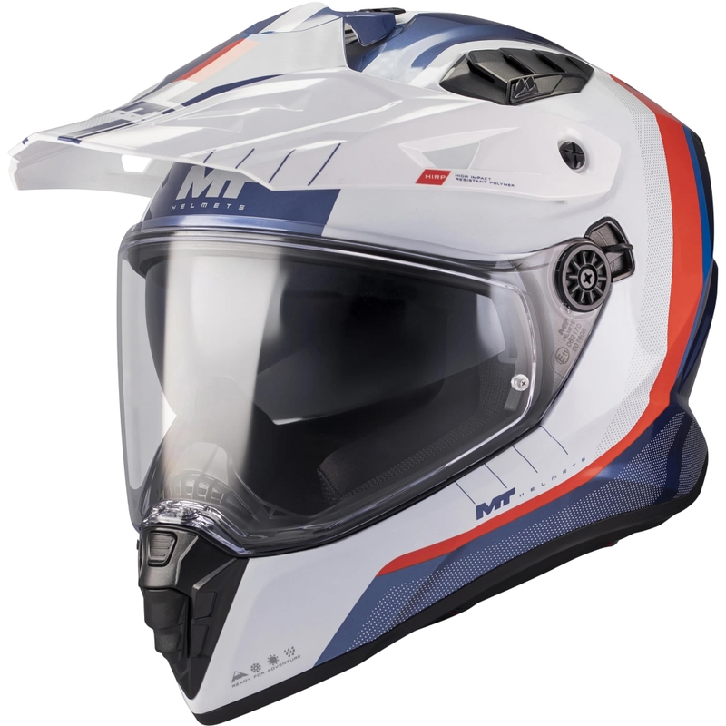 Enduro-Motorradhelm MT Track SV Nomad C0 blau-weiß-rot