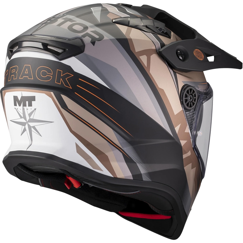 Enduro-Motorradhelm MT Track SV Questor B9 matt schwarz-braun