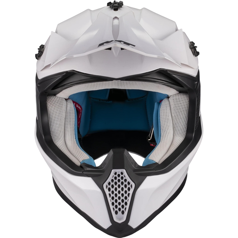 Motocross-Helm MT Falcon S Pure A0 weiß