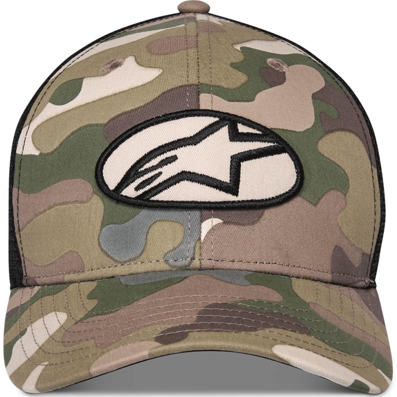 Alpinestars Oblique Camo Trucker Cap grün-camo-schwarz