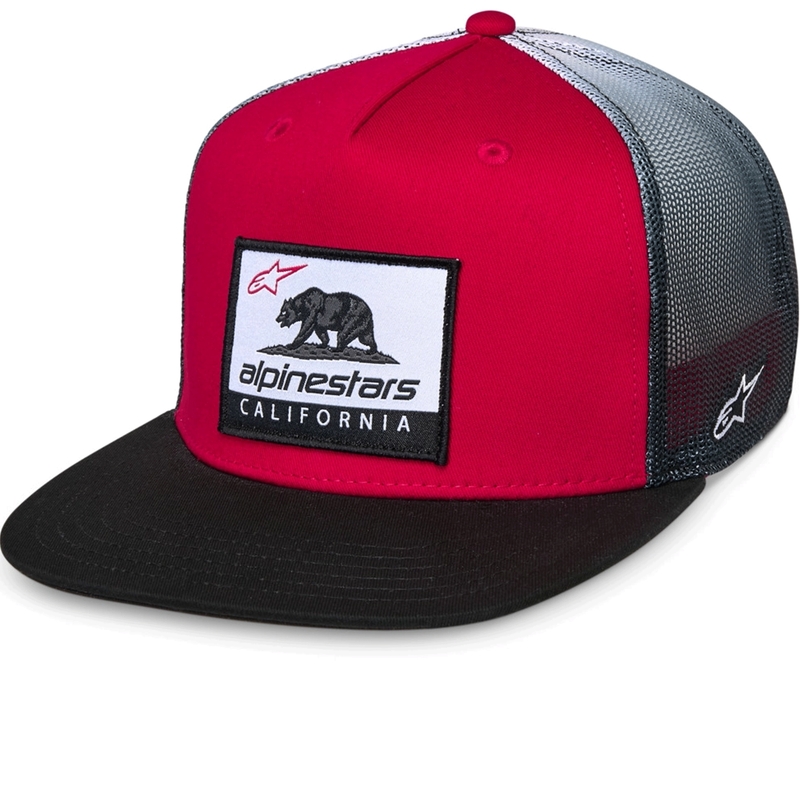 Alpinestars Cali Gradient Trucker Cap rot-schwarz-weiß