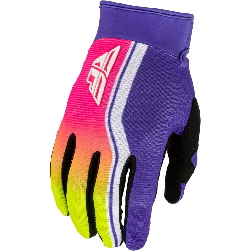 Motocross-Handschuhe für Motorrad FLY Racing F-16 Raze lila-rot-gelb