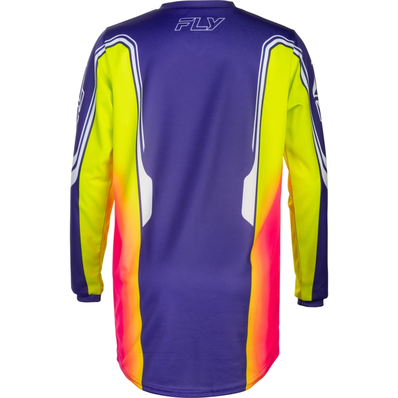 FLY Racing F-16 Raze Kinder-Motocross-Trikot Lila-Rot-Gelb