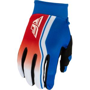 Kinder-Motocrosshandschuhe für Motorräder FLY Racing F-16 Raze rot-weiß-blau