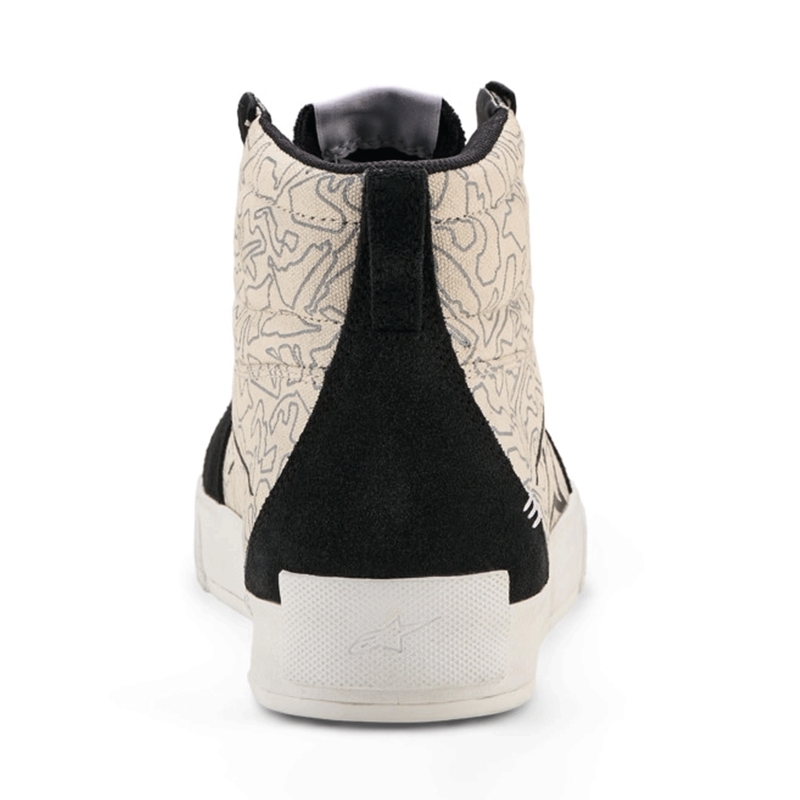 Alpinestars Ride-63 Motorradstiefel aus Canvas, Schwarz-Hellgrau-Weiß