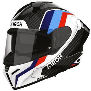 Airoh Matryx Carbon Rank Integralhelm für Motorräder, schwarz-weiß-blau