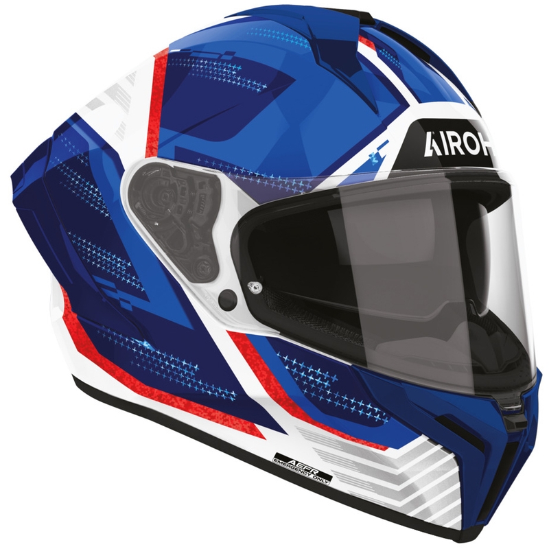 Airoh Matryx Starburst Integralhelm für Motorräder, blau-rot