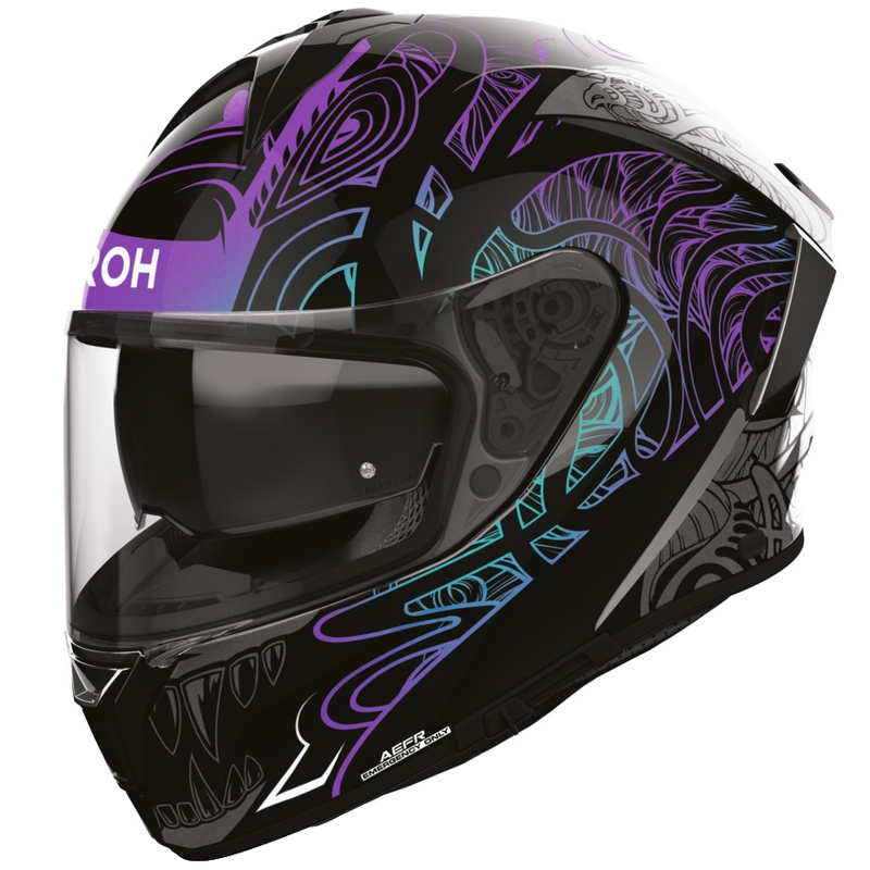Airoh Spark 2 Silk Integralhelm für Motorräder, schwarz-lila