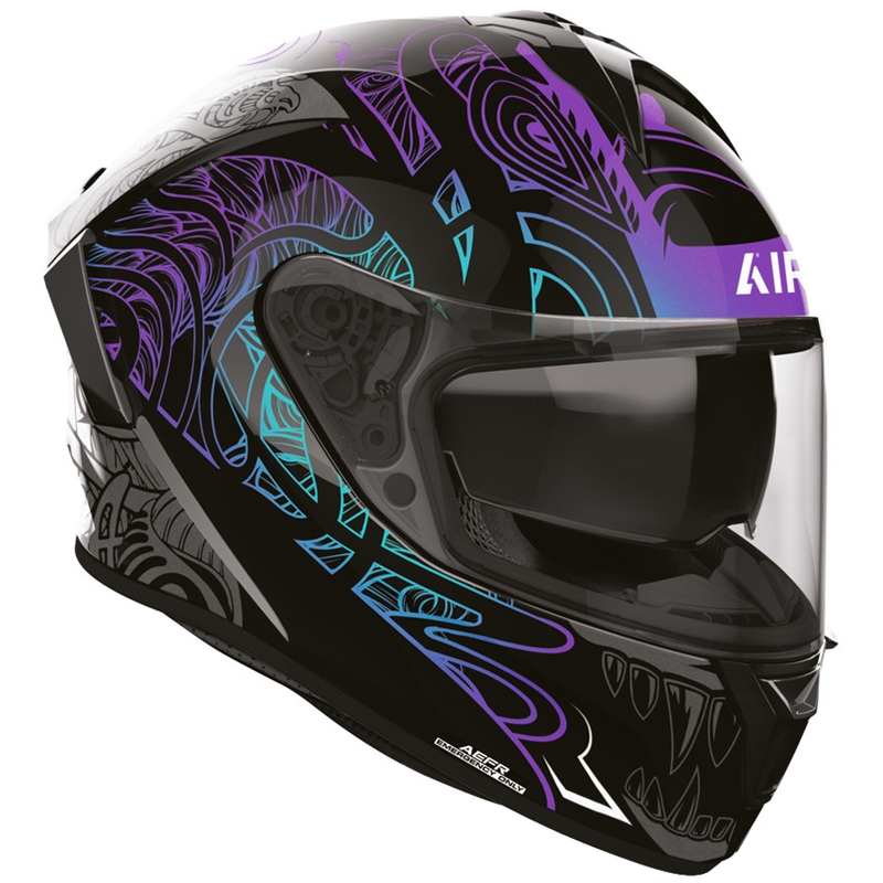 Airoh Spark 2 Silk Integralhelm für Motorräder, schwarz-lila