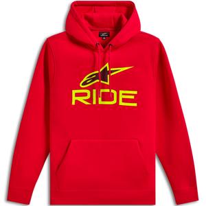 Alpinestars Ride Hoodie 3 rot-fluoreszierend gelb-schwarz