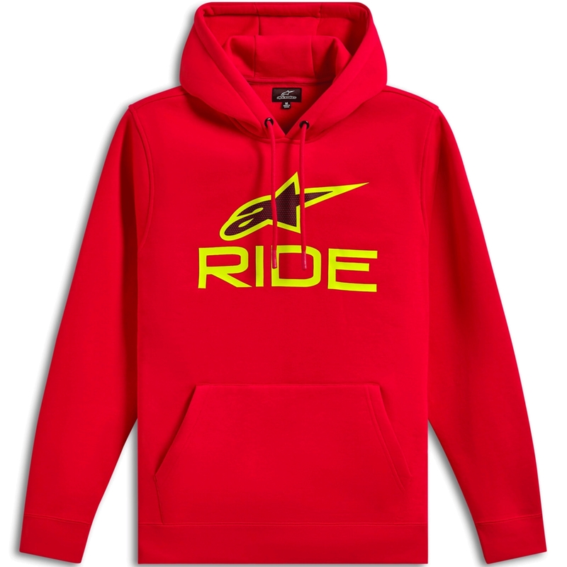 Alpinestars Ride Hoodie 3 rot-fluoreszierend gelb-schwarz