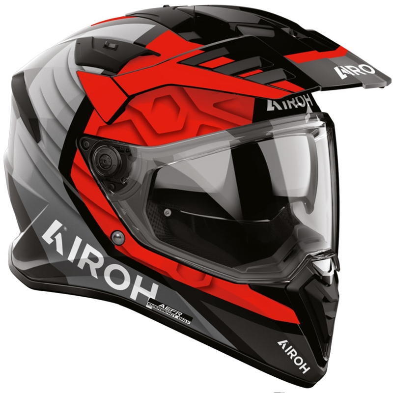 Enduro-Motorradhelm Airoh BADX-X Cube rot
