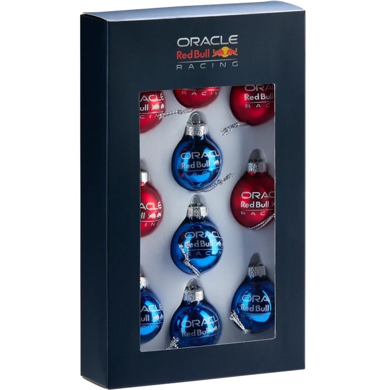 Red Bull Weihnachtskugel-Set, 10-teilig, dunkelblau-rot