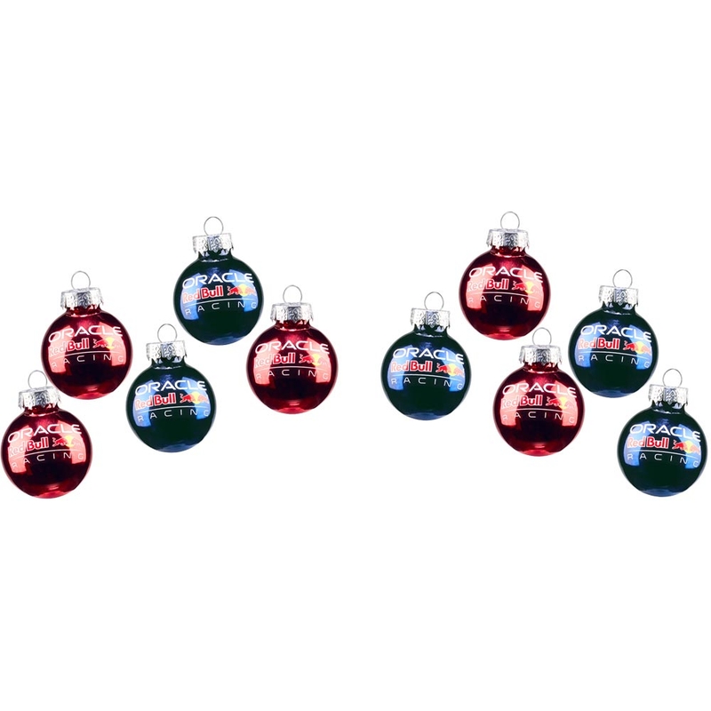 Red Bull Weihnachtskugel-Set, 10-teilig, dunkelblau-rot
