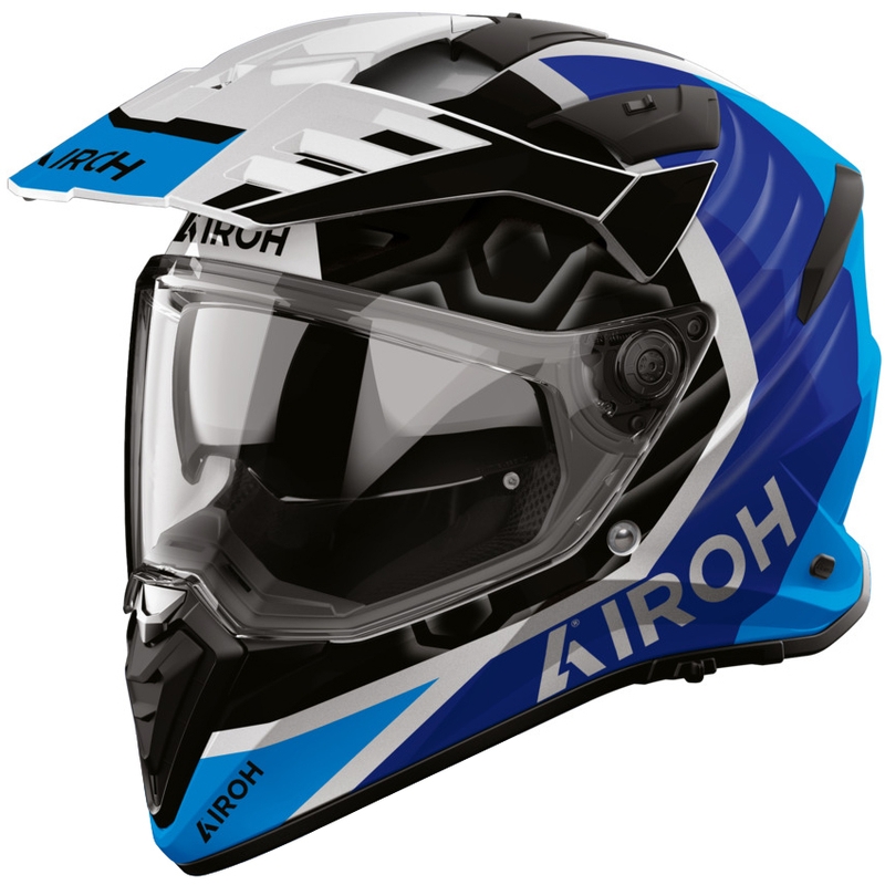 Enduro-Motorradhelm Airoh BADX-X Cube blau