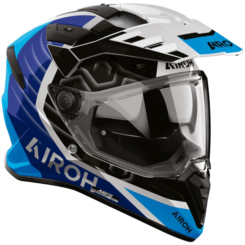 Enduro-Motorradhelm Airoh BADX-X Cube blau