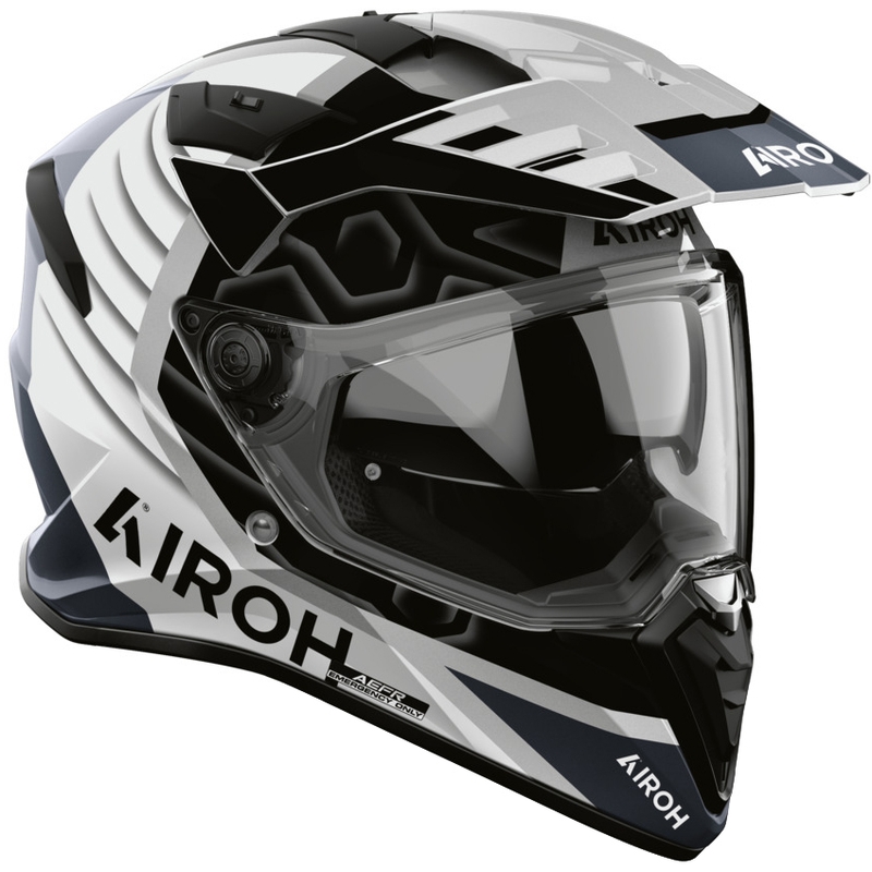 Enduro-Motorradhelm Airoh BADX-X Cube grau