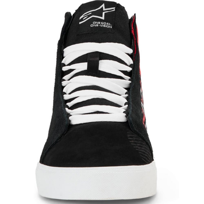 Alpinestars Ride-63 Canvas FQ20 Motorradstiefel Schwarz-Weiß-Rot