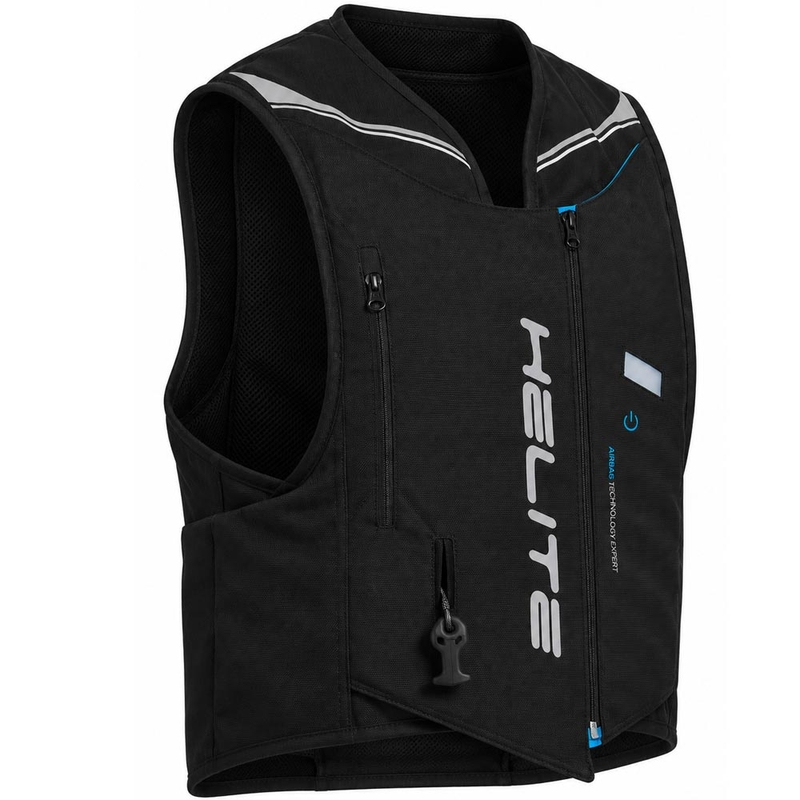 Airbag-Weste für Motorrad Helite Double Turtle schwarz