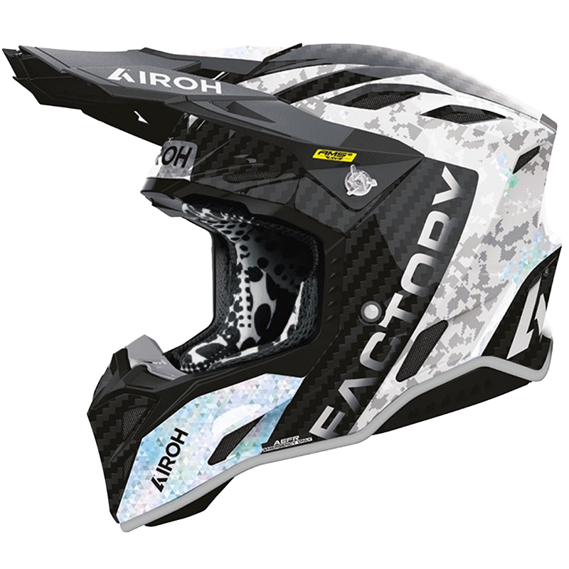 Airoh Aviator Factory Bitmap Carbon Motocross-Helm Grau