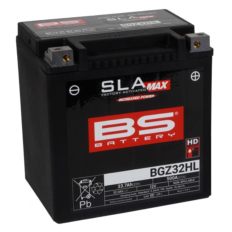 Werkaktivierte Motorradbatterie BS-BATTERY SLA MAX