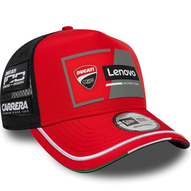 Ducati New Era Lenovo Kappe schwarz-rot