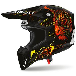 Airoh Wrap Tyger Motorrad-Motocrosshelm schwarz-rot-gelb