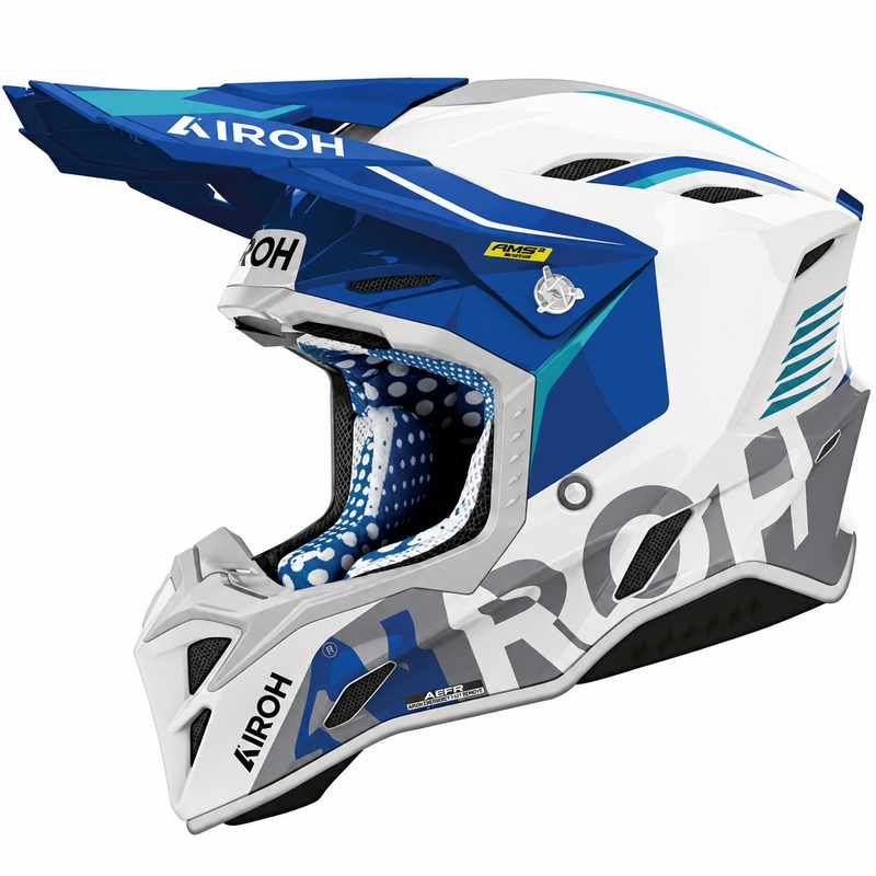 Motocross-Motorradhelm Airoh Aviator Factory Blame blau