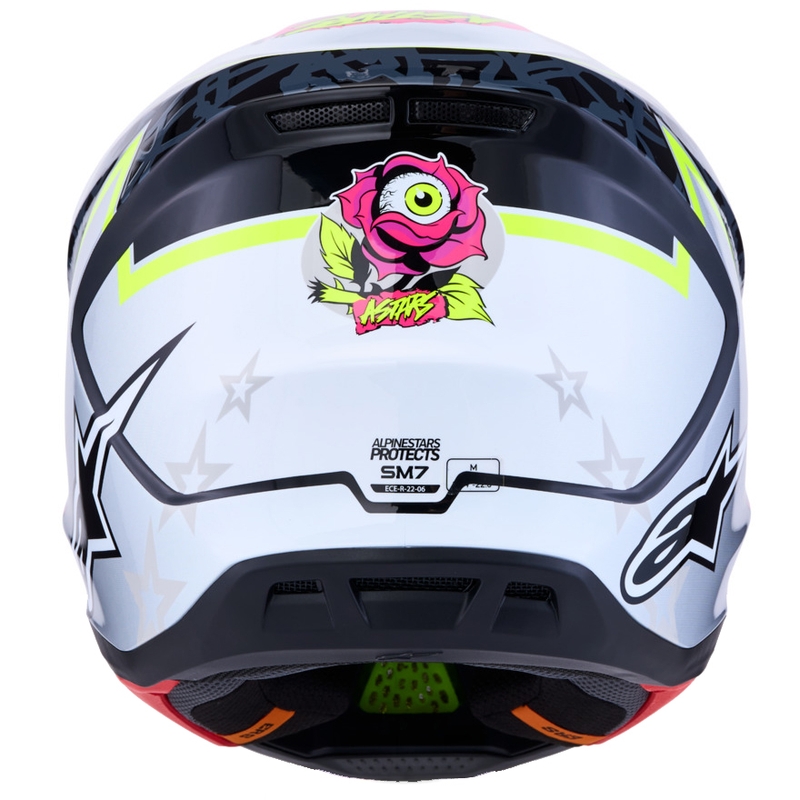 Alpinestars Supertech S-M7 Blaster Motorrad-Motocross-Helm Grau-Fluogelb