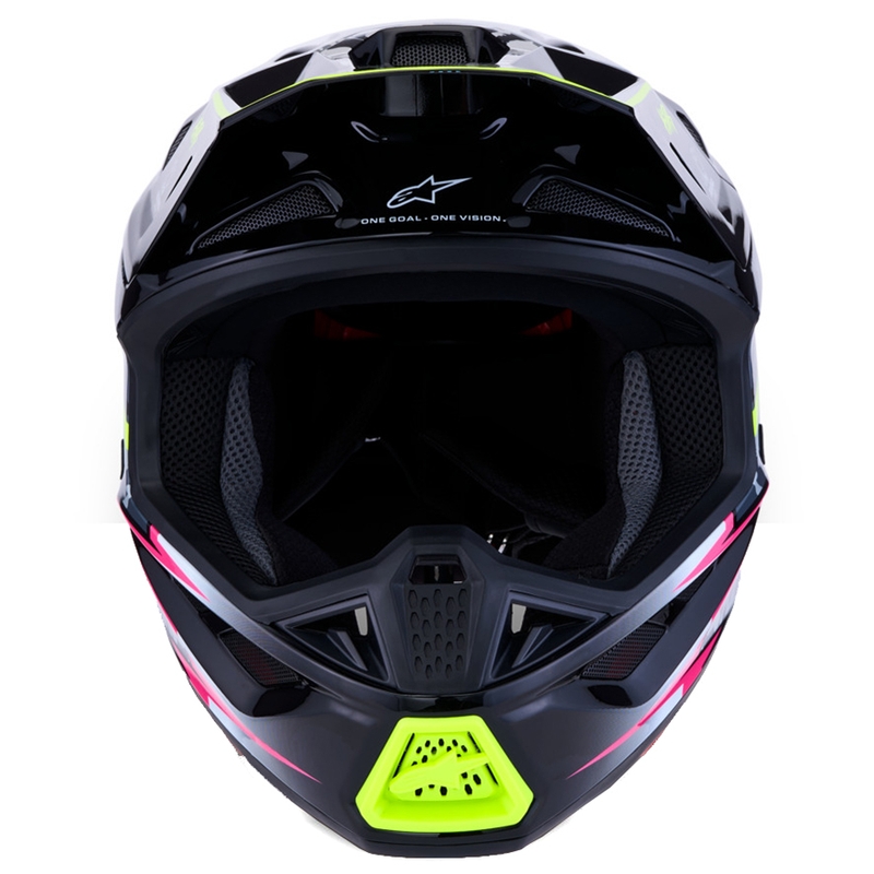 Alpinestars Supertech S-M7 Blaster Motorrad-Motocross-Helm Grau-Fluogelb