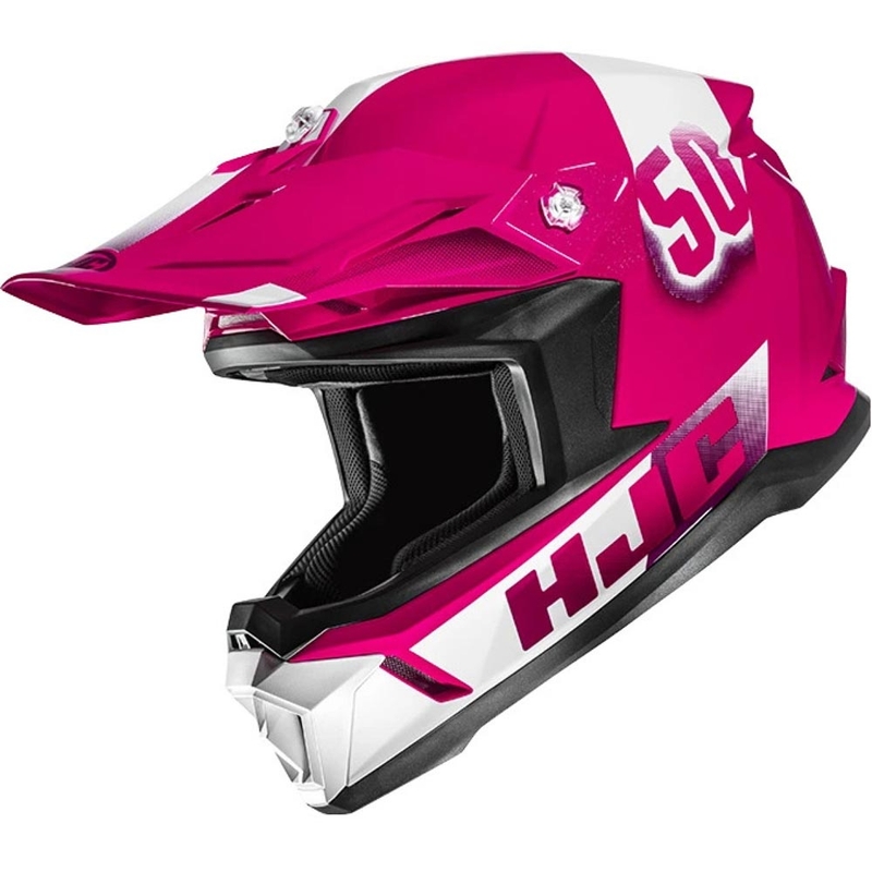 HJC Y50 Kinder-Motocrosshelm, rosa-weiß