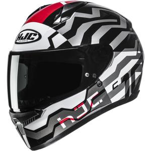 HJC C10 Blade MC1 Integralhelm für Motorräder, schwarz-weiß-rot