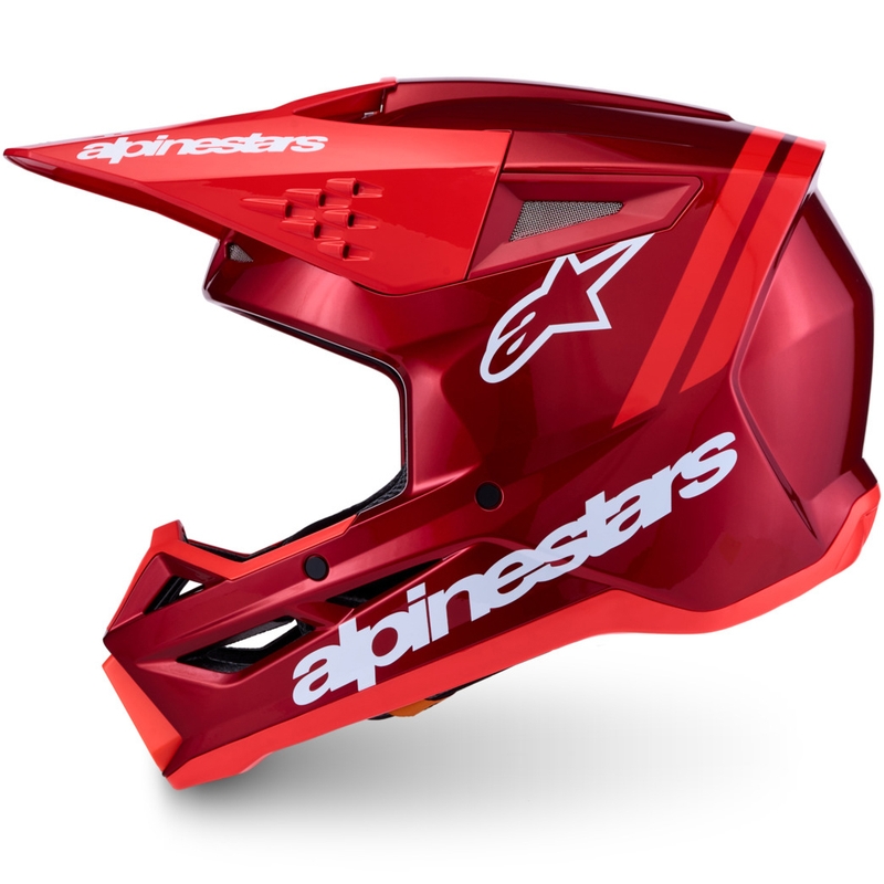 Alpinestars S-M3 Radium fluorrot-weißer Motocross-Helm