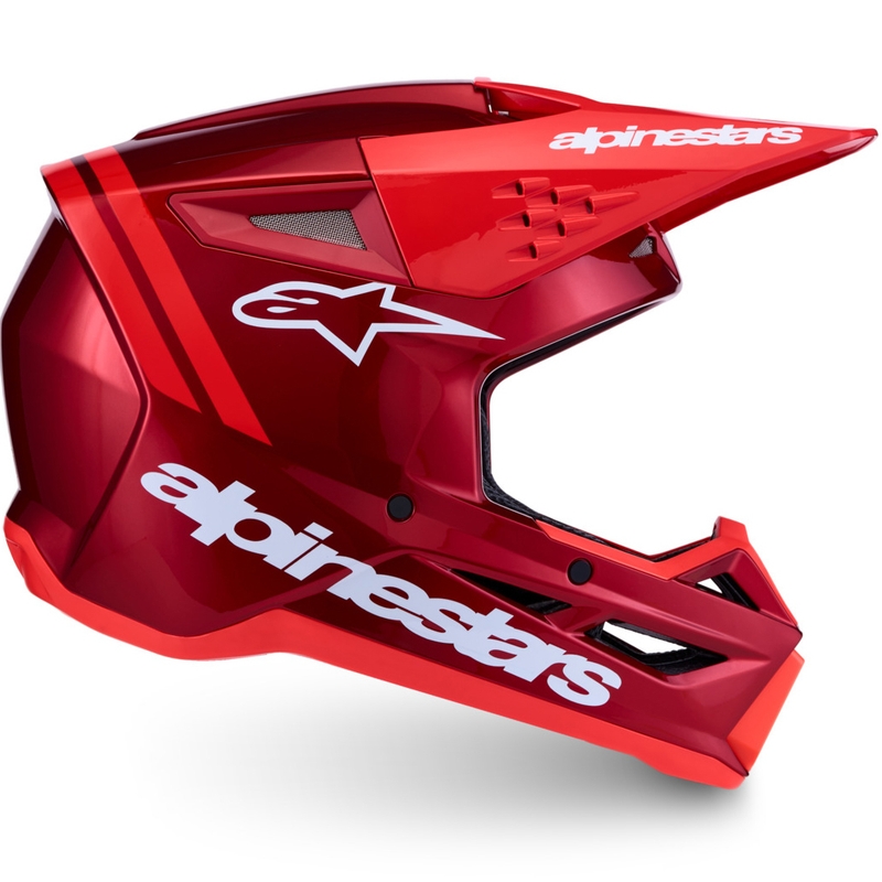 Alpinestars S-M3 Radium fluorrot-weißer Motocross-Helm