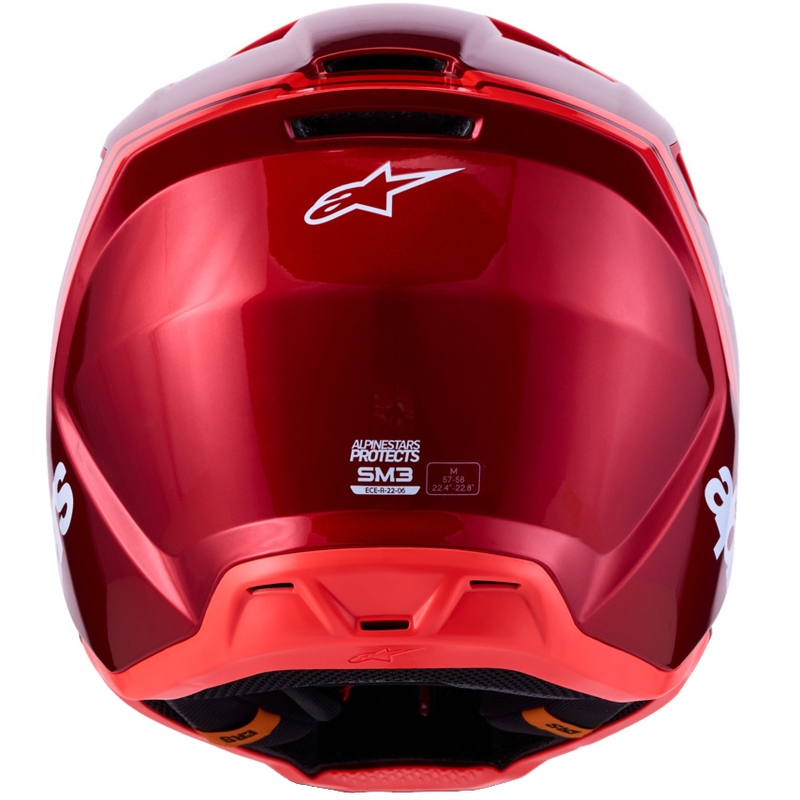 Alpinestars S-M3 Radium fluorrot-weißer Motocross-Helm