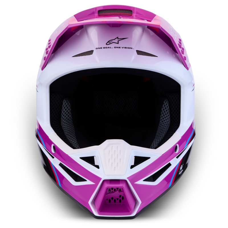 Alpinestars S-M3 Falcon Kinder-Motocrosshelm Lila-Weiß-Schwarz